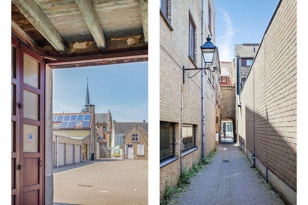 VEURNE: Historisch gebouw (reeds vermeld begin 15de eeuw, verbouwd in 1716) met meerdere garages pal in het centrum van Veurne op 673m² grondoppervlakte. foto 24