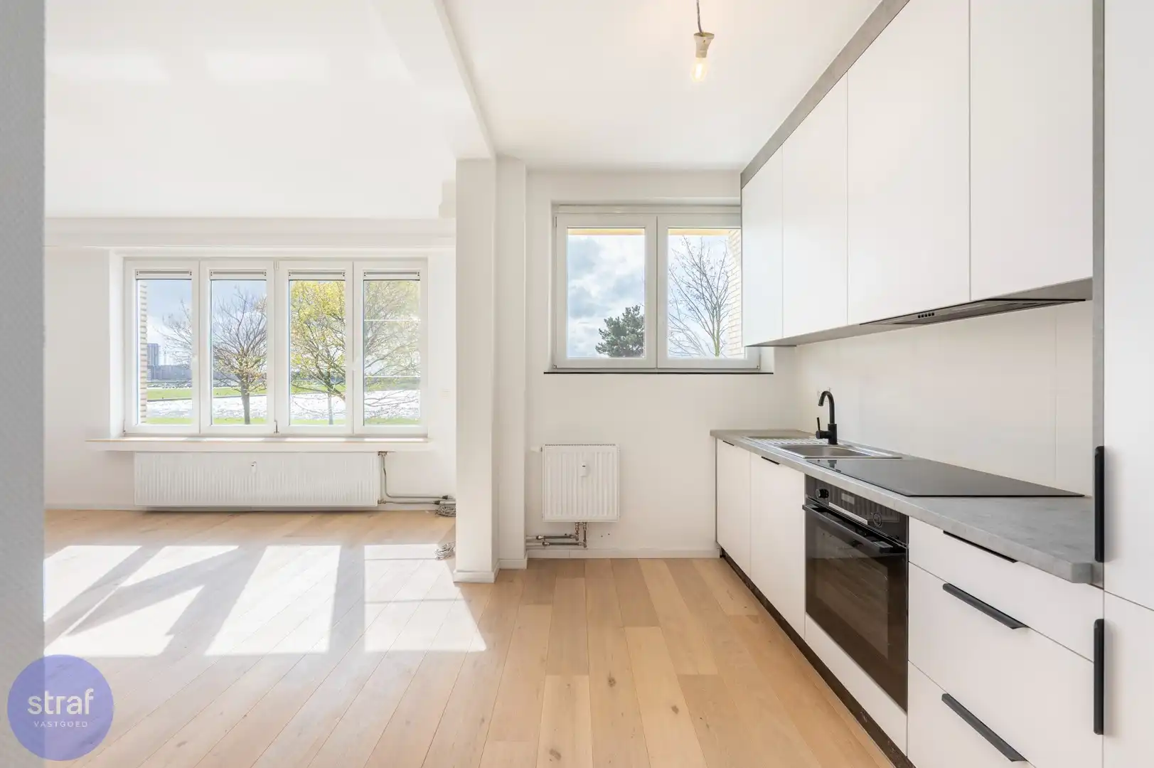 TE HUUR/ Gerenoveerd appartement met 2 slaapkamers, groot terras en zicht op het Galgenweel + 2 kelderbergingen foto 2