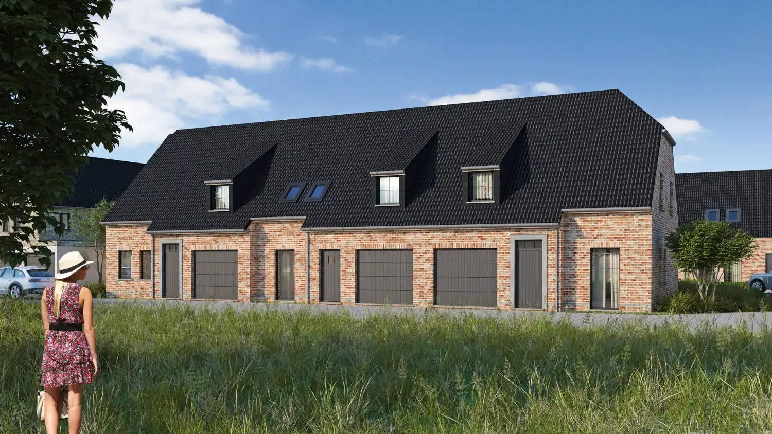 Hedendaagse gezinswoningen in het landelijke Pervijze foto {{pictureIndex}}