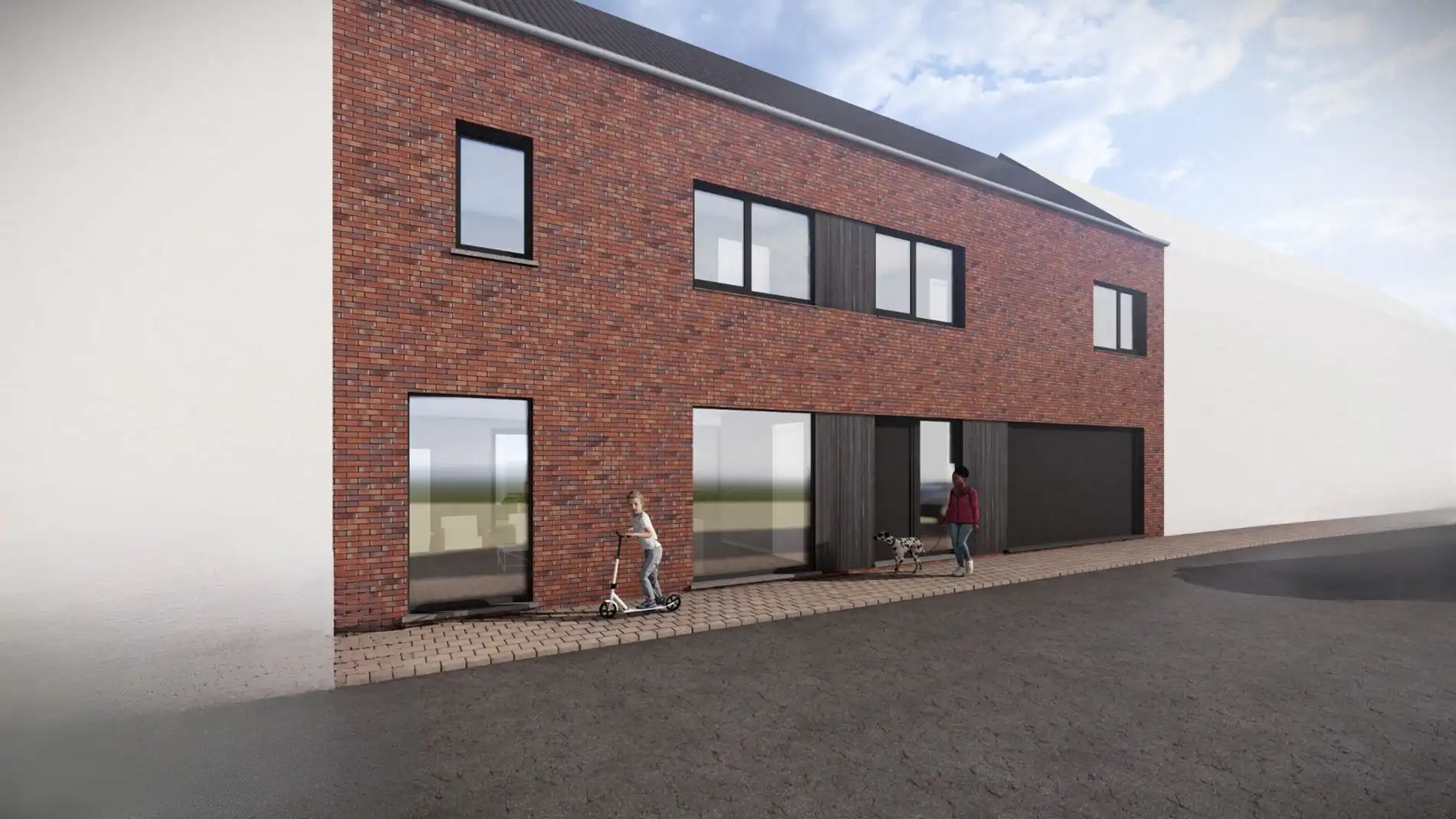 Nieuwbouwwoning met grote garage en tuin - 4 slpks ! foto {{pictureIndex}}