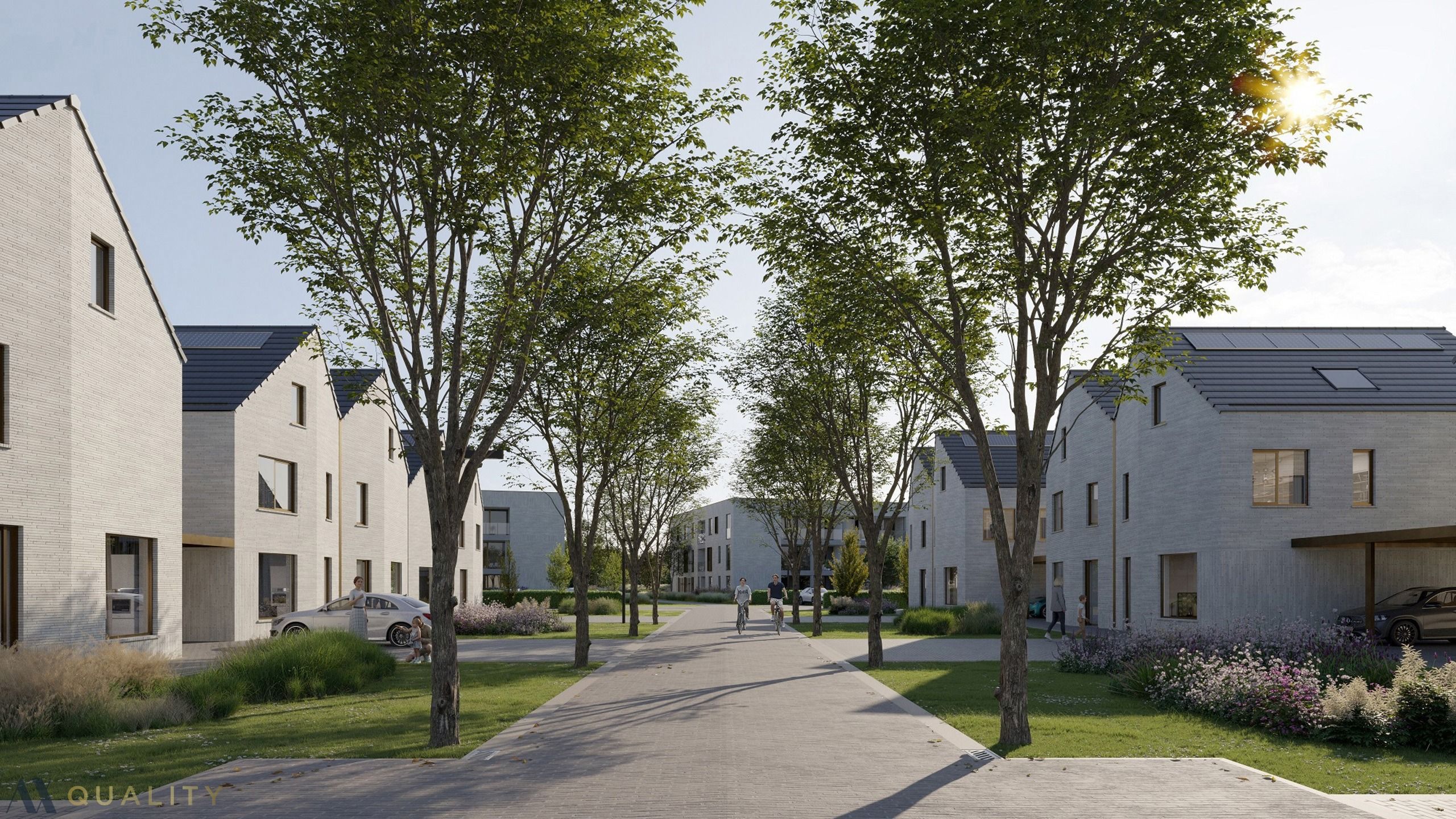 12 nieuwbouw Half-open BEN woningen met terras en zuiders georiënteerde tuinen aan de nieuw aan te leggen straat BELLEMAN foto 2