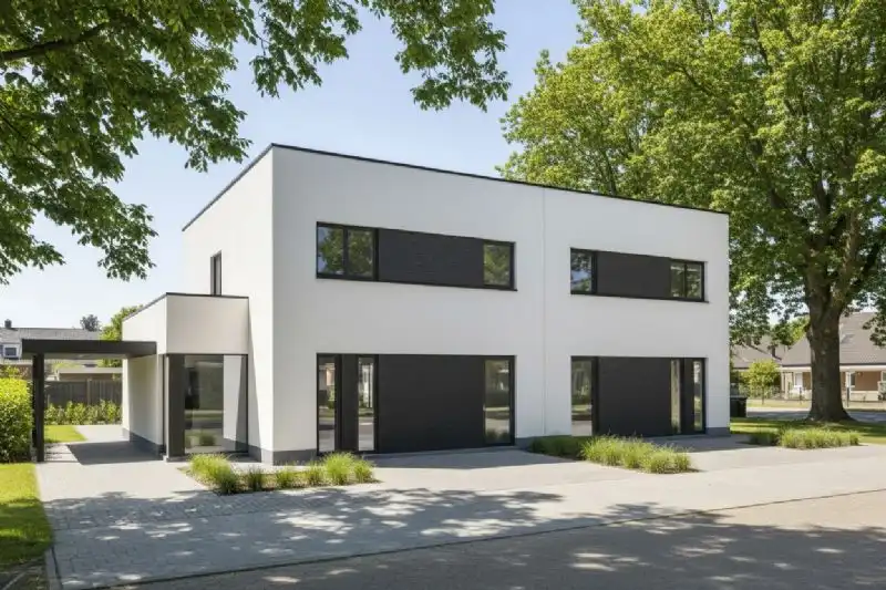 Nieuw te bouwen halfopen woning te Bavikhove. foto {{pictureIndex}}