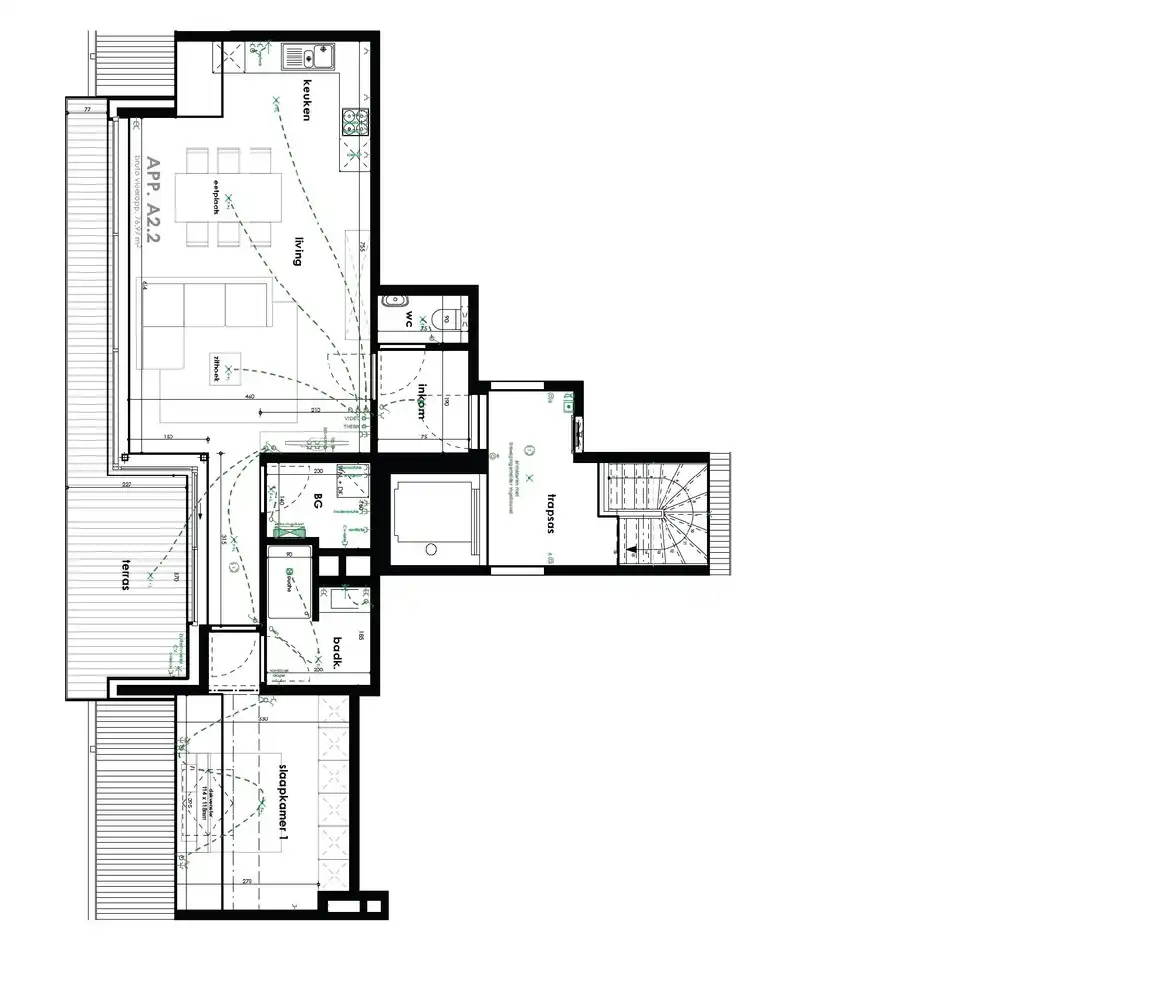 Nieuwbouwappartement gelegen op de tweede verdieping te Meulebeke. foto 6