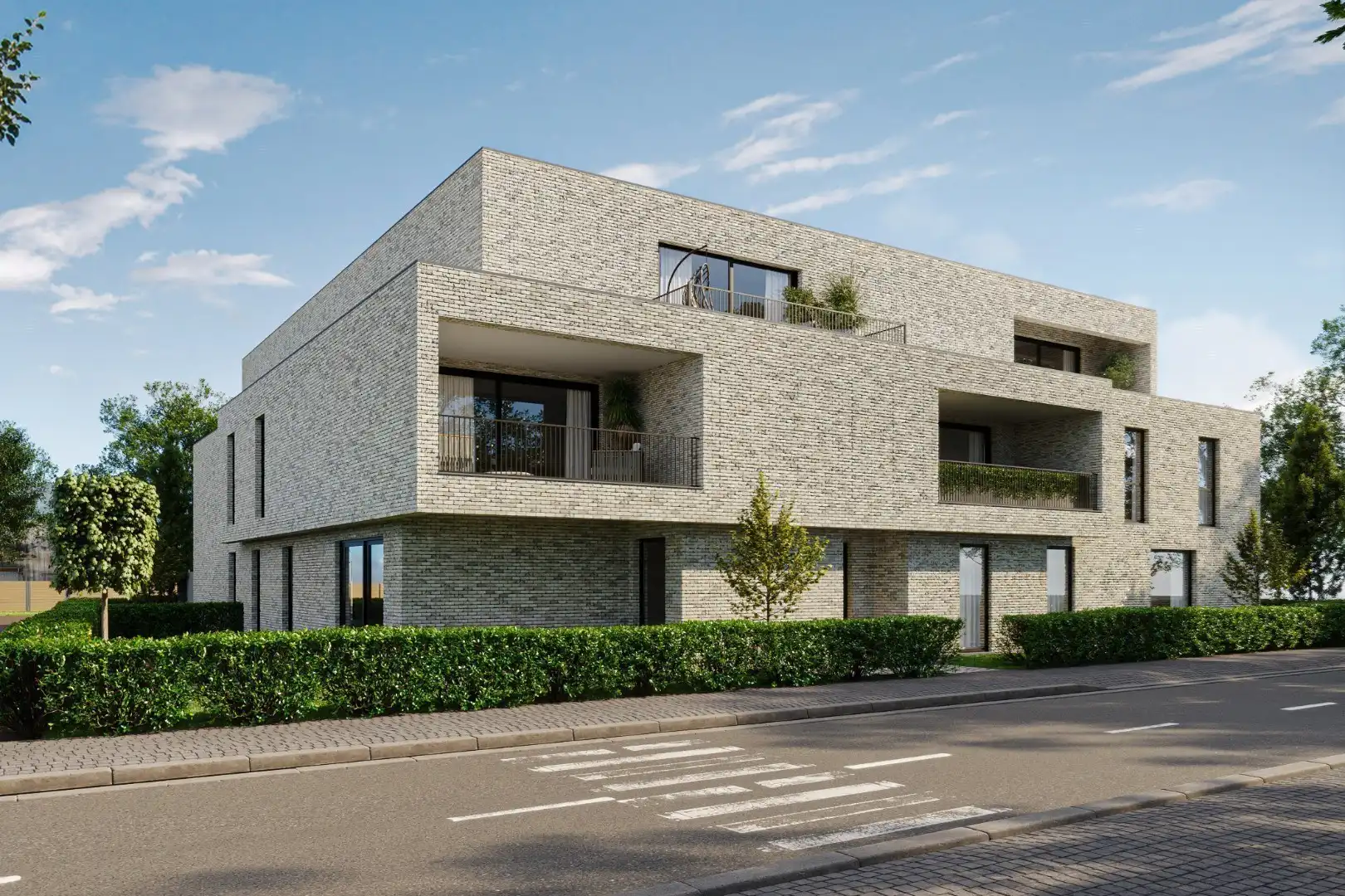 MODERN EN ENERGIEZUINIG NIEUWBOUWAPPARTEMENT MET 1 SLAAPKAMER, TERRAS EN AUTOSTANDPLAATS TE HAM CENTRUM foto 2
