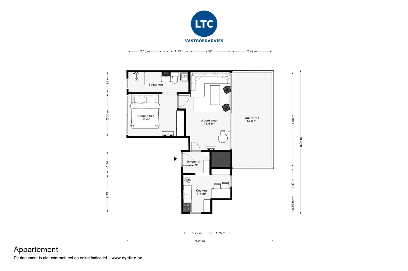 Charmant dakappartement met prachtig uitzicht in Tienen, ideaal als investering foto 15