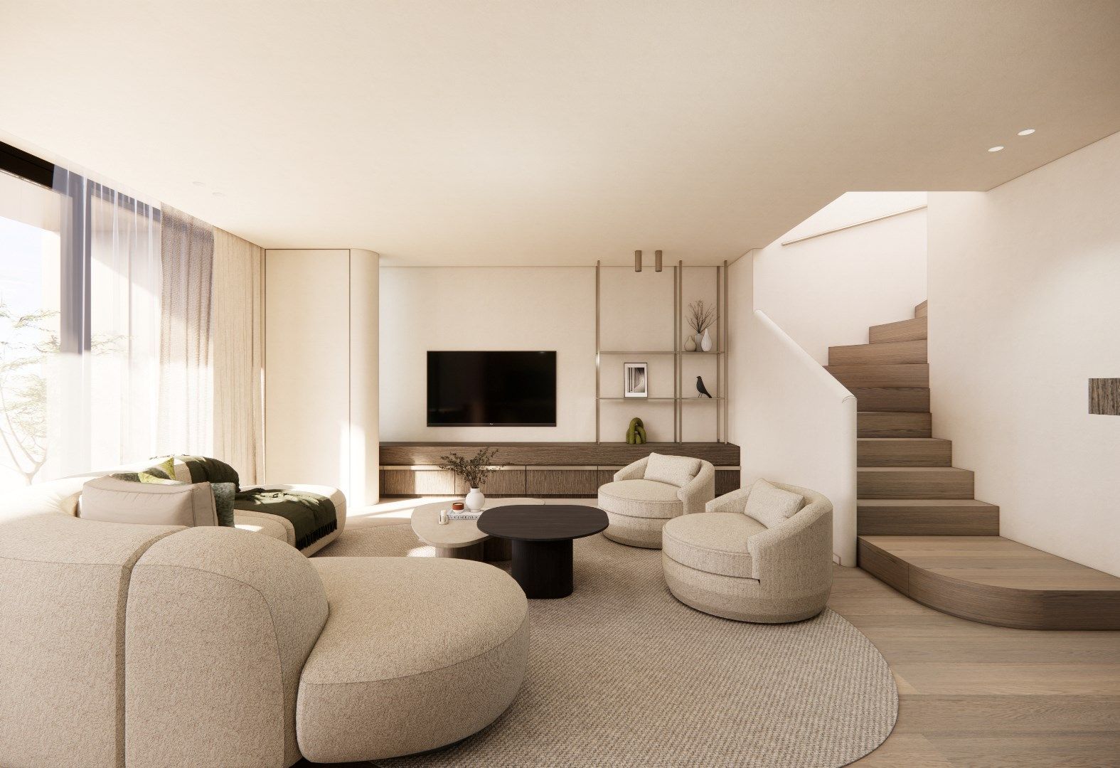 Nieuw duplex dakappartement met open zicht op het vernieuwde Burg. Fr. Desmidtplein.  foto {{pictureIndex}}
