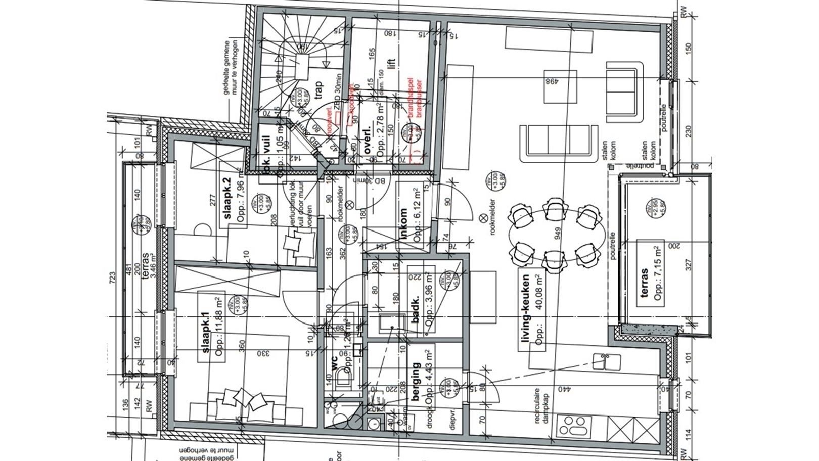 VOLLEDIG OPGESCHILDERD NIEUWBOUWAPPARTEMENT MET TWEE SLAAPKAMERS EN TWEE TERRASSEN foto 16