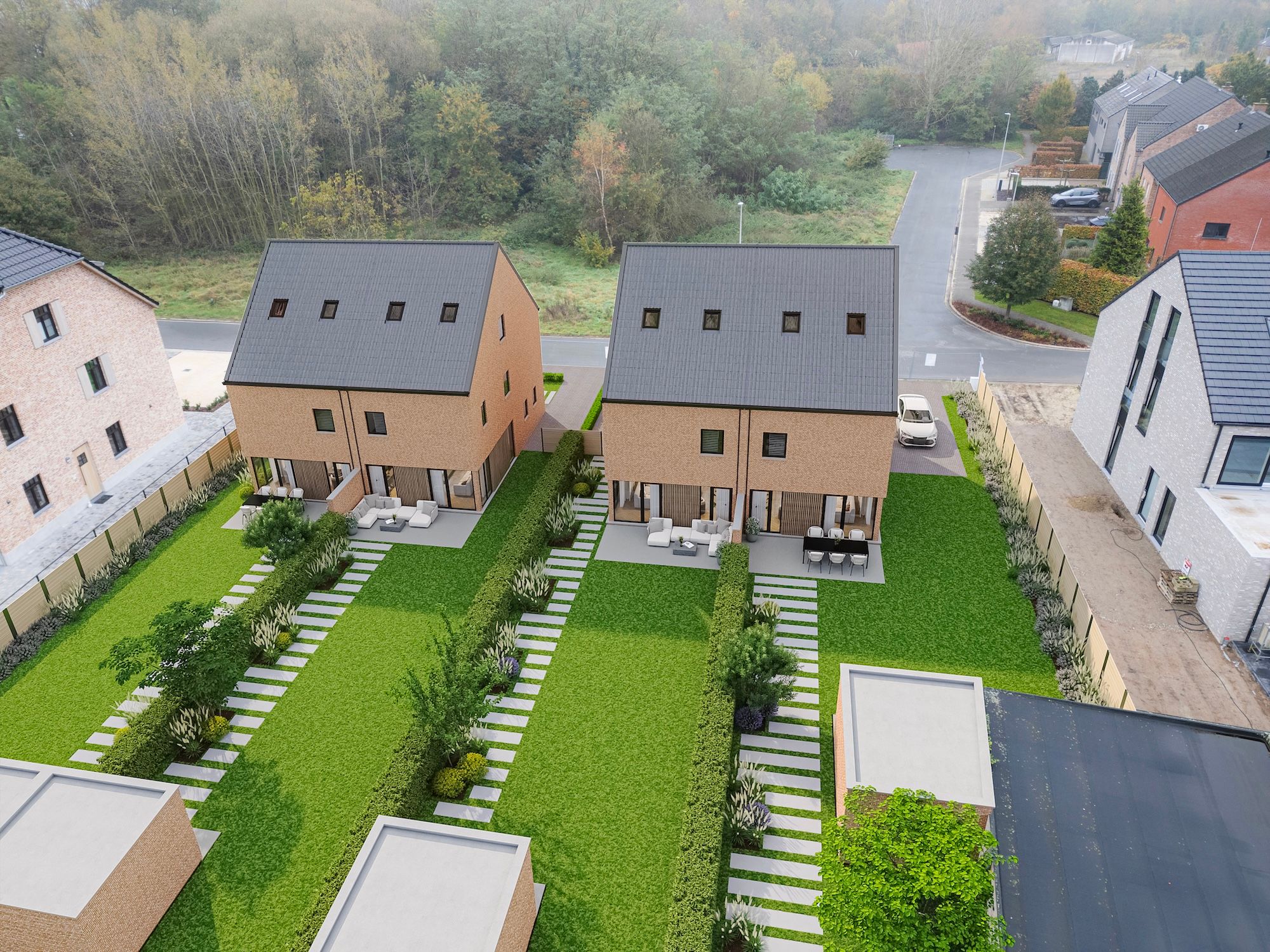 IDEALIS VASTGOED - KNAP NIEUWBOUWPROJECT MET 4 VOLLEDIG AFGEWERKTE NIEUWBOUWWONINGEN IN RUSTIGE EN RESIDENTIËLE BUURT DOCH VLAKBIJ HET CENTRUM VAN PELT (NEERPELT) foto 2