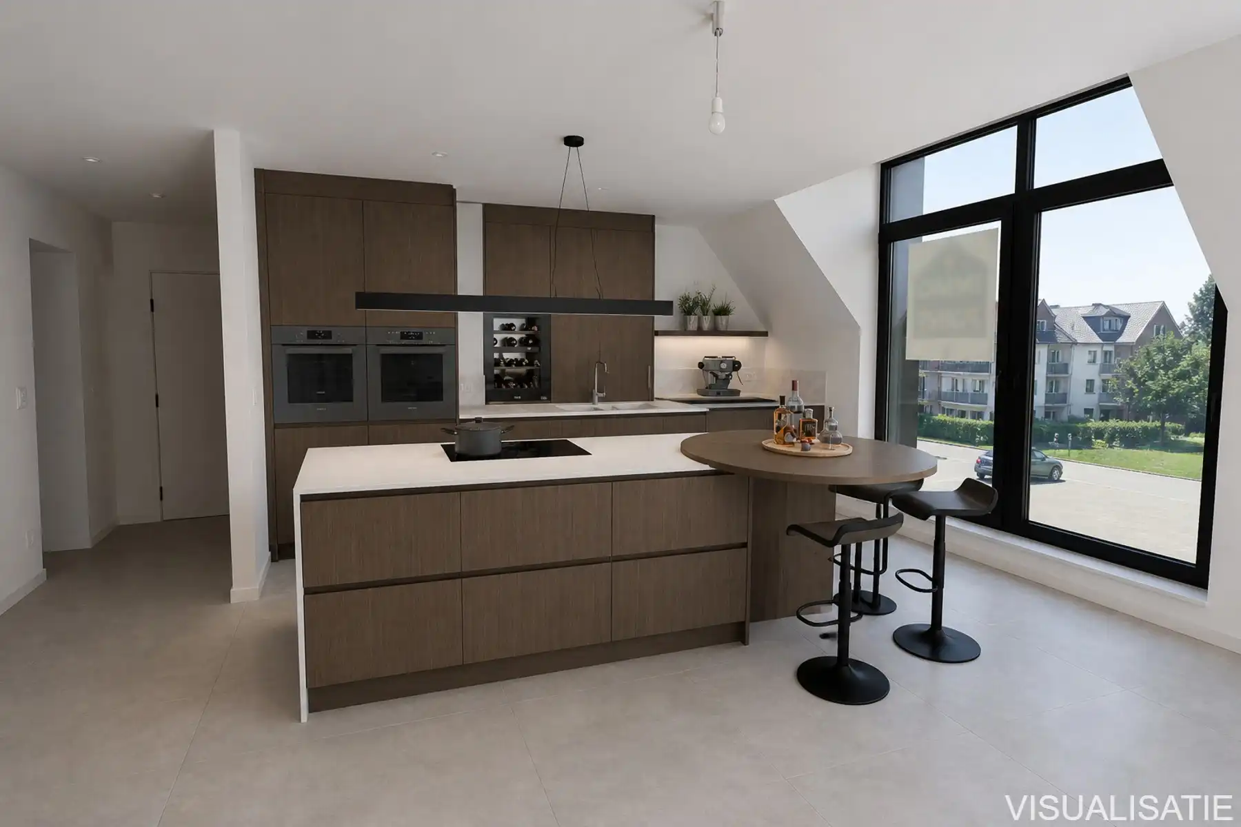 De Tram B3.2 - Duplex penthouse van 166,50m² op de 3de verdieping met 2 slaapkamers en terras. foto 4