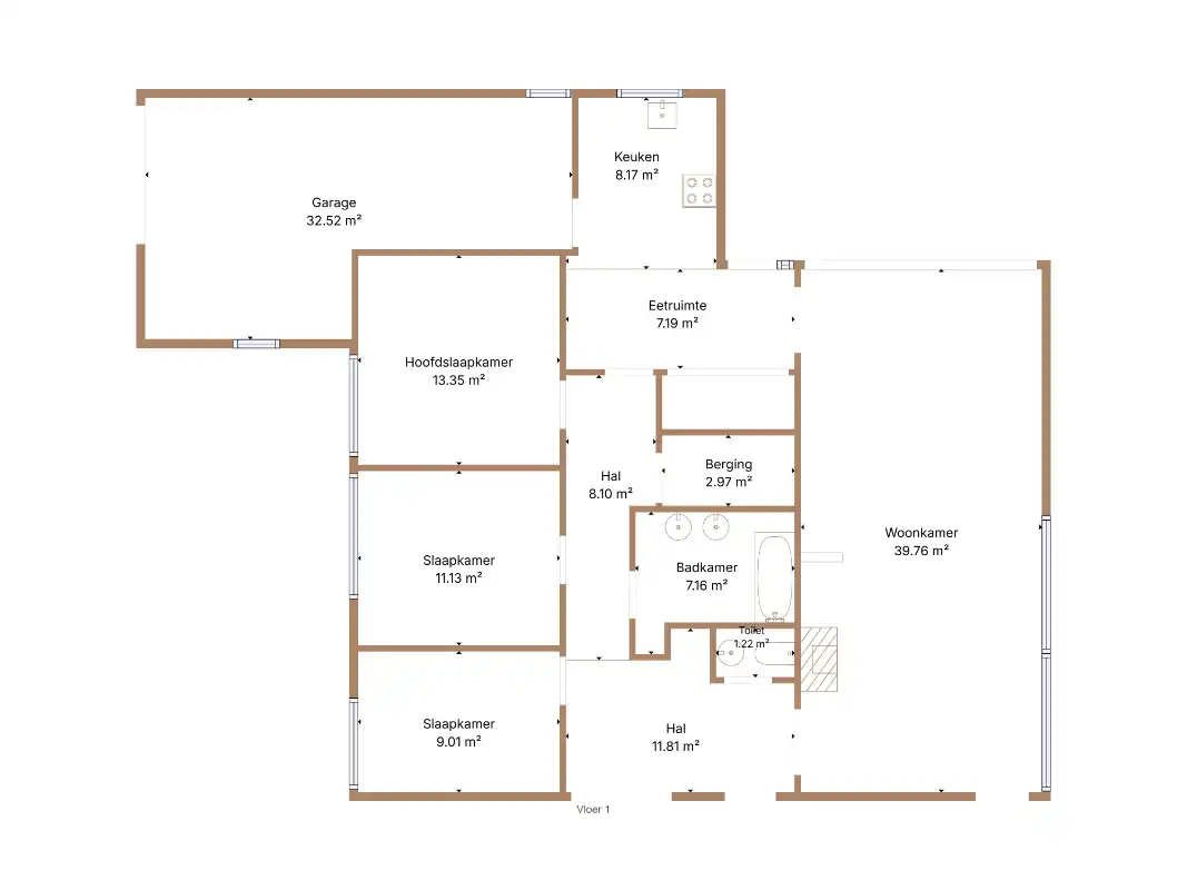 Vrijstaande woning op een perceel van 989 m². foto 26