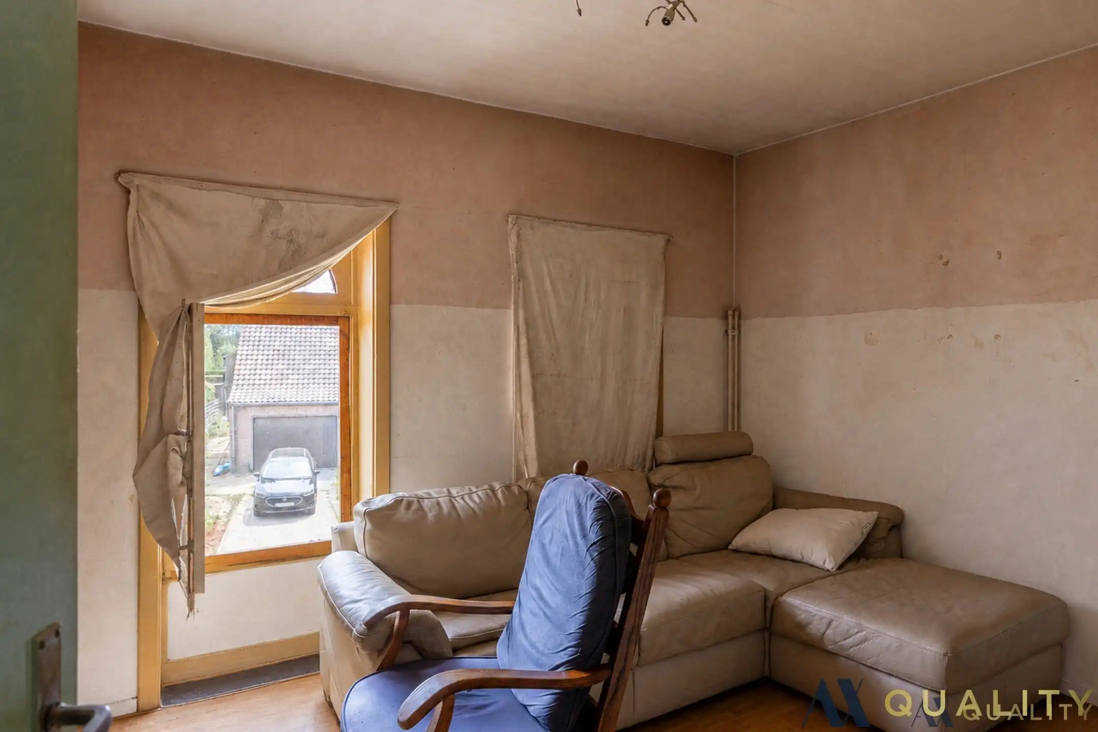 Te renoveren gesloten bebouwing met garage, ruime tuin en groenzicht in Oppuurs foto 15