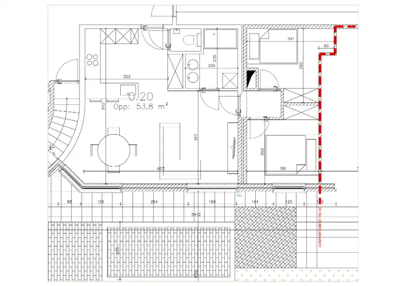 PAS GERENOVEERD TWEESLAAPKAMERAPPARTEMENT IN SINT-IDESBALD foto 14