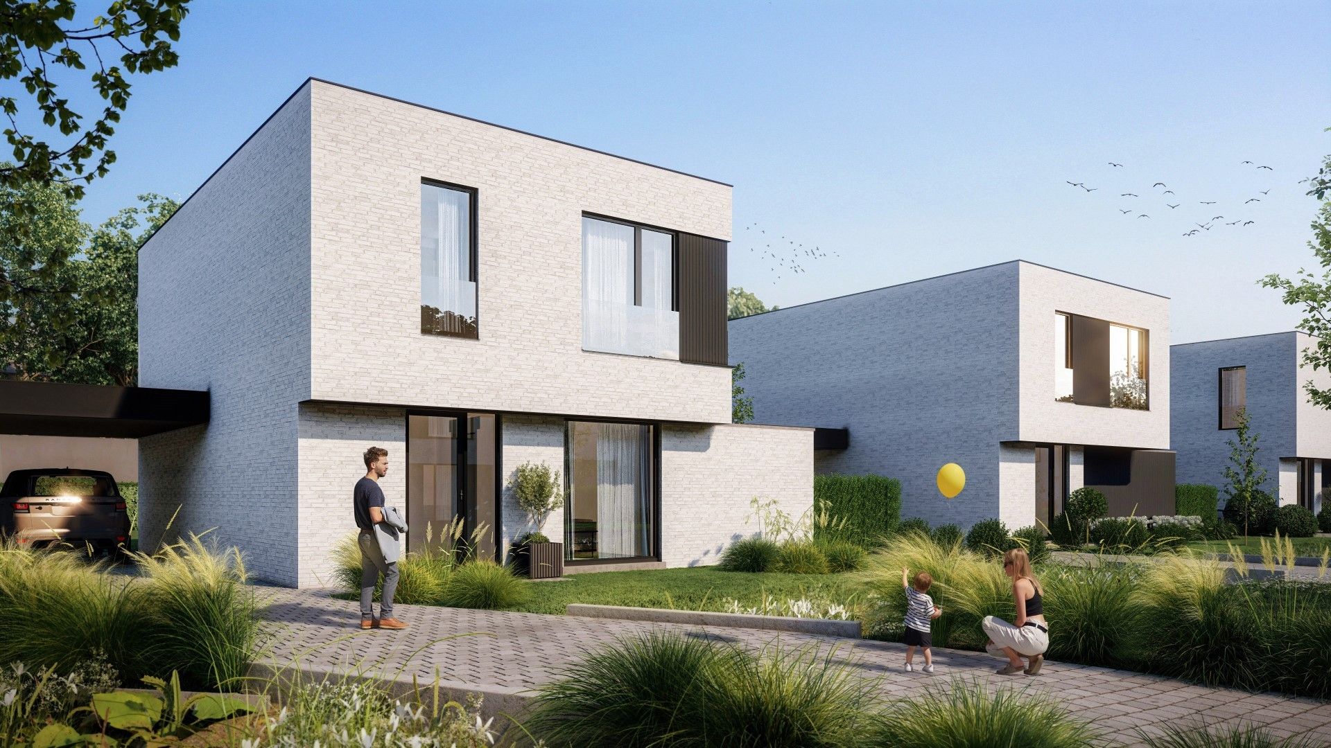Energiezuinige open bebouwing in groene buurt foto {{pictureIndex}}