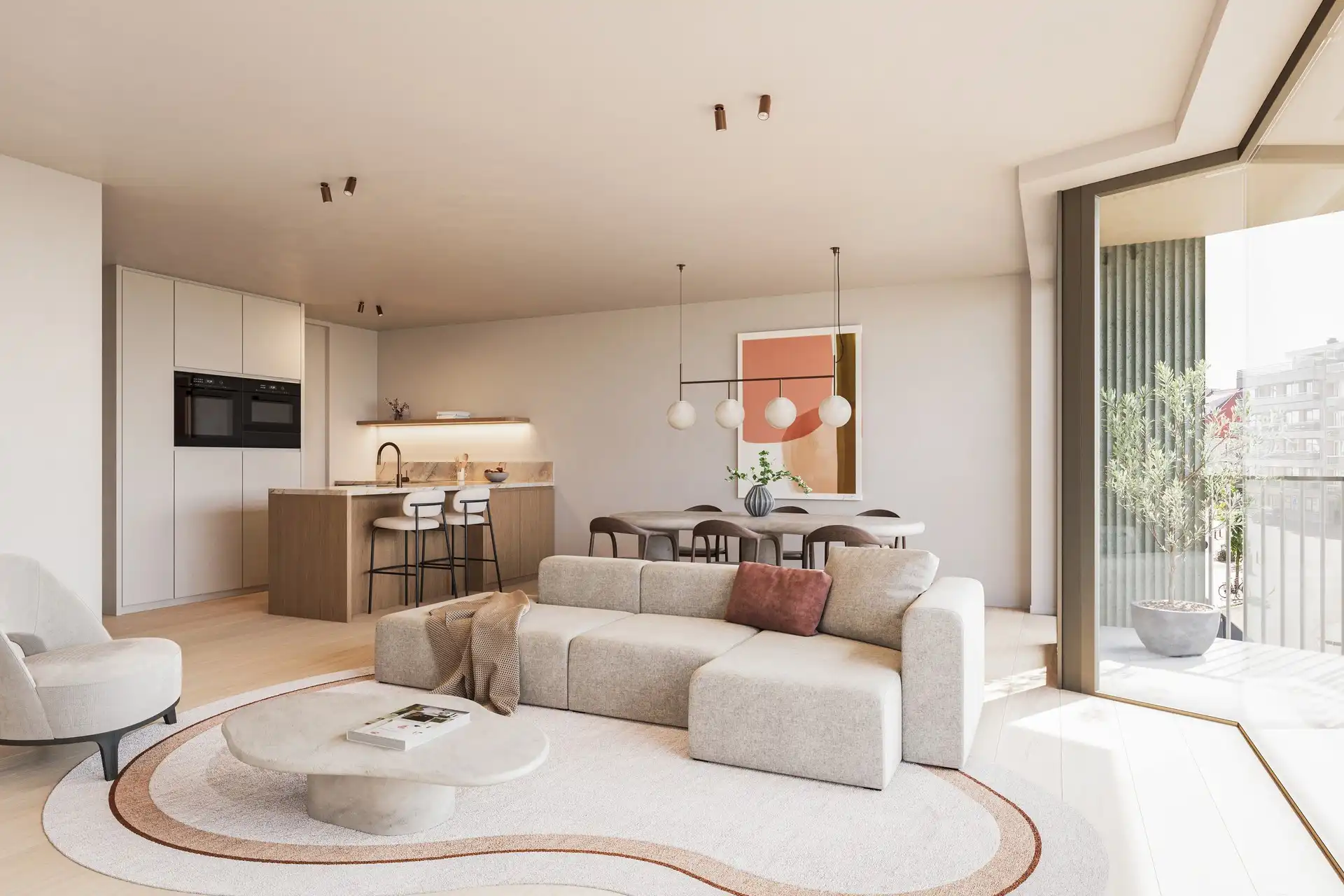 Nieuwbouwappartement met terras, 3e verdiep - Grassi Knokke foto {{pictureIndex}}