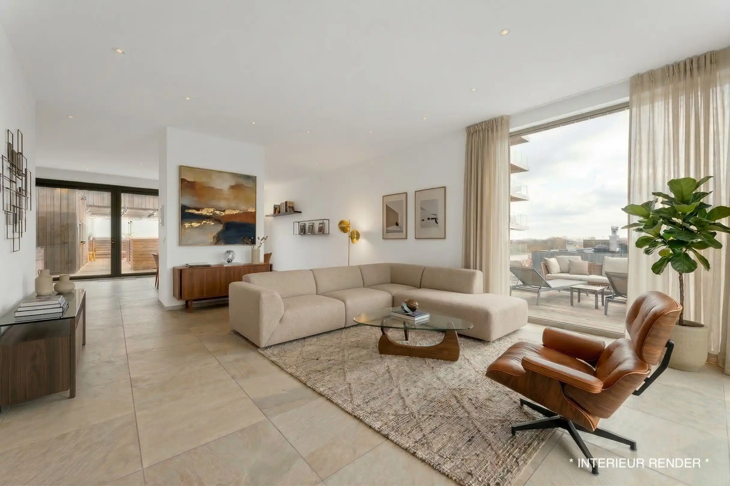 Luxueus penthouse van 204 m² met uitzonderlijke terrassen en panoramisch zicht in Hasselt foto {{pictureIndex}}