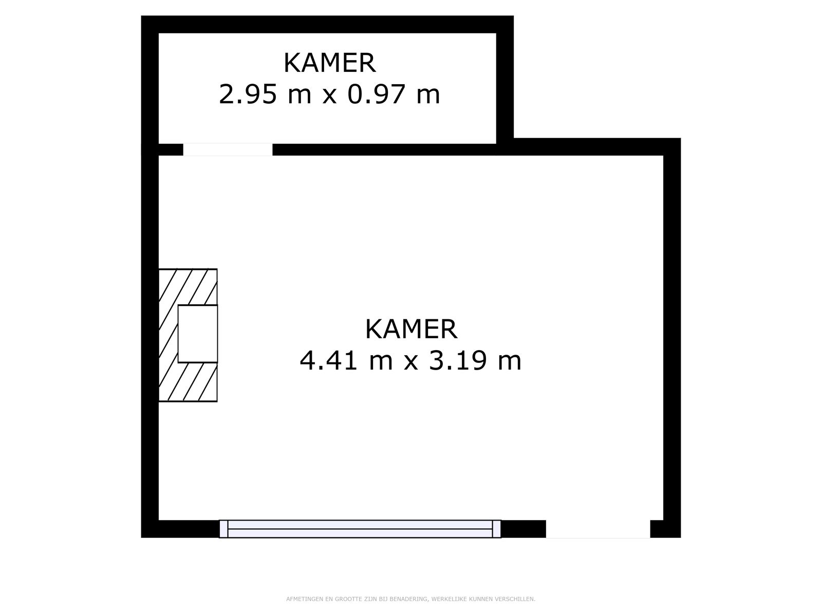 Woning met tuin met verzicht. Deze woning is op vandaag opgesplitst met vooraan een ruimte tot kantoor, vrij beroep,..., maar kan eenvoudig terug samengevoegd worden tot 1 geheel.  foto 12