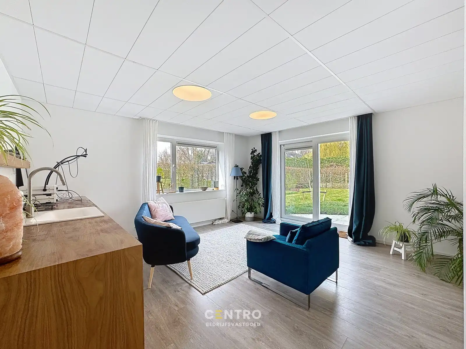 Modern en instapklaar WOON-WERKPAND met professionele ruimten, lichtrijk & ruim APPARTEMENT met zonneterras en aangelegde tuin. foto 9