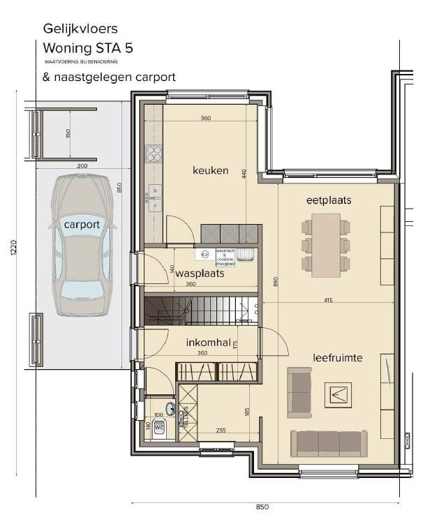 HALFOPEN WONING IN PASTORIJSTIJL OP RUSTIGE LIGGING TE ANZEGEM TE KOOP foto 4