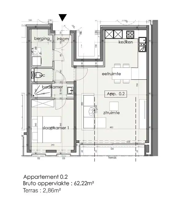 Appartement met 1 slaapkamer en terras te Lombardsijde  foto 6