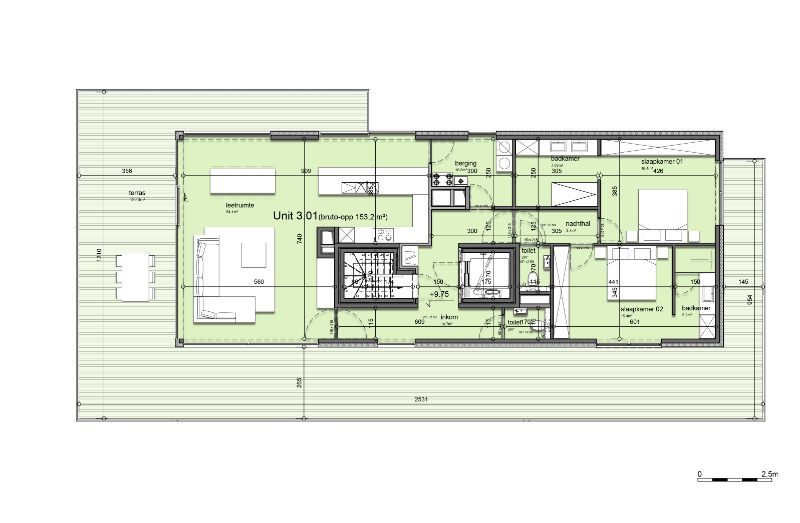 KORTEMARK: Penthouse 3.01 met 2 comfortabele slaapkamers, 2 ensuite-badkamers en 111,60m² uitgestrekt zitterras gelegen op de derde verdieping van Nieuwbouwresidentie Mila en Nora foto 8