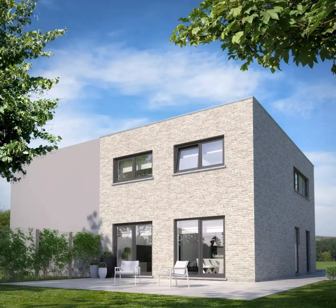 Nieuwbouwwoning, halfopen bebouwing, LOT 2, voor halfopen bebouwing, 4a 89ca, te Houthalen-Helchteren foto 4
