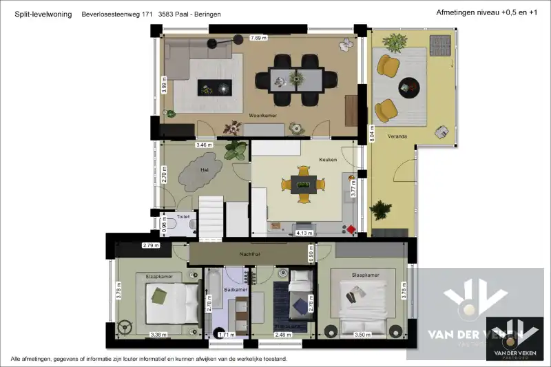 SPLIT-LEVEL WONING OP PERCEEL VAN 07a80ca ZEER GOEDE BEREIKBAARHEID foto 22