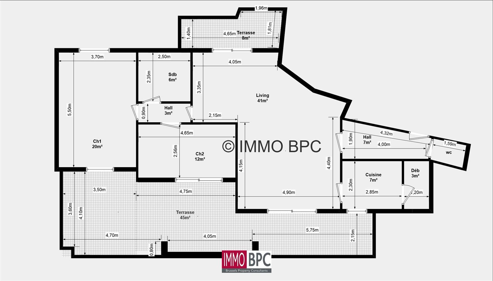 Prachtig en Ruim Penthouse van 116m²  met Terras 53m² en 8m²  foto 4