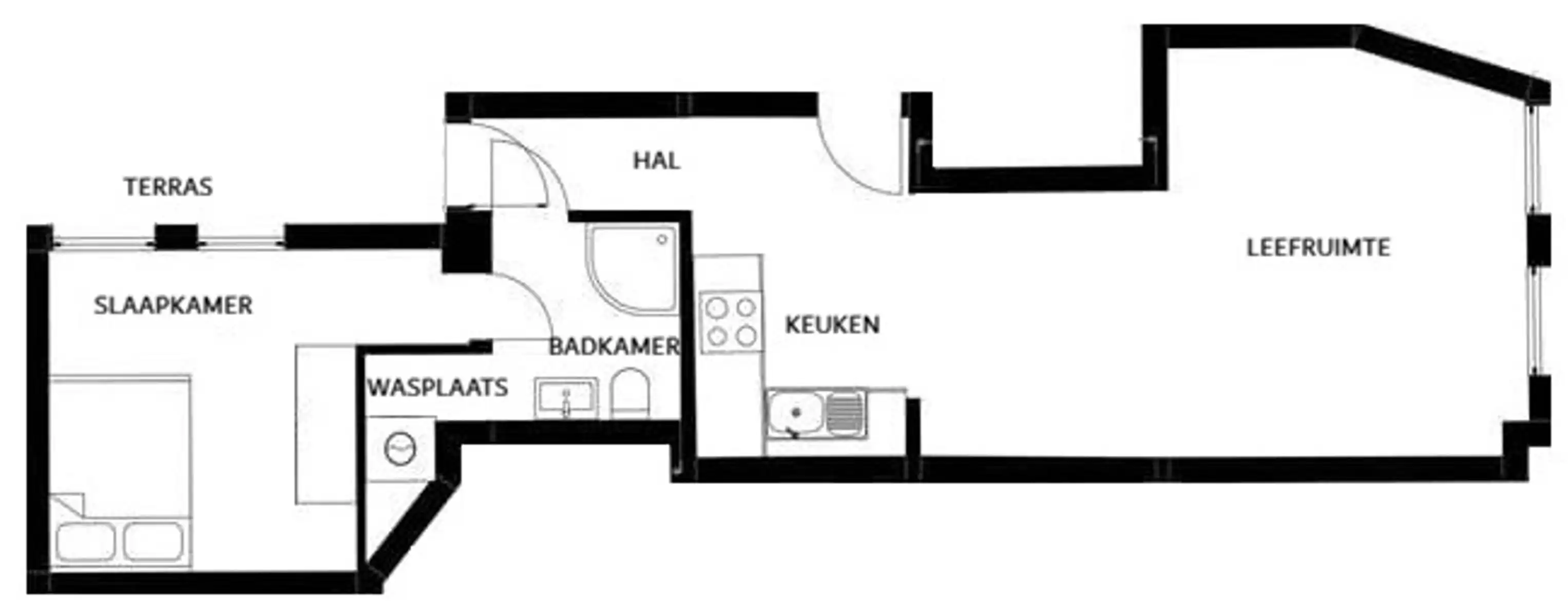 Instapklaar gelijkvloers 1-slaapkamerappartement met terras! foto 16