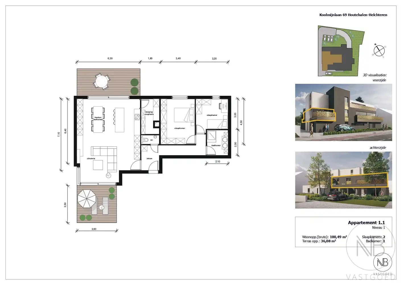 Appartement met 2 slaapkamers incl. parking en kelderberging foto 15