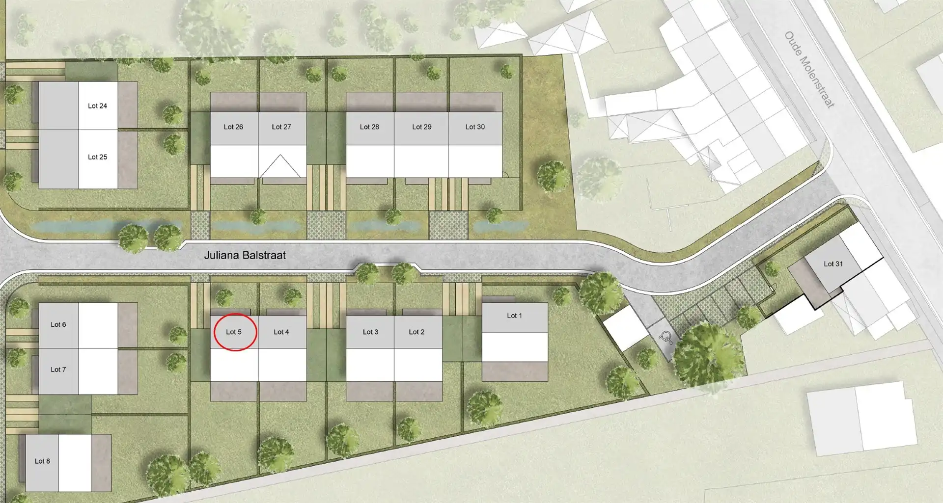 Perceel bouwgrond voor halfopen bebouwing in nieuw woonproject De Klingerie (315m²) foto 2