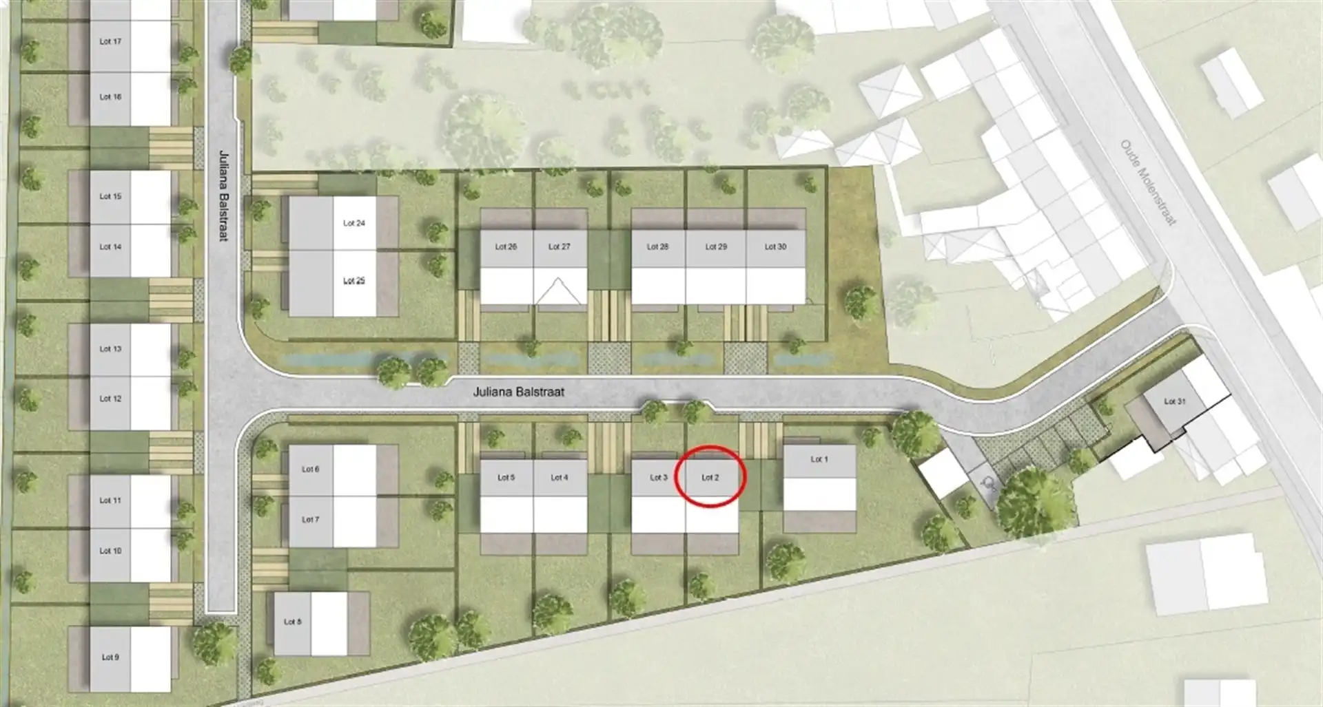 Perceel bouwgrond voor halfopen bebouwing in nieuw woonproject De Klingerie (249m²) foto 3