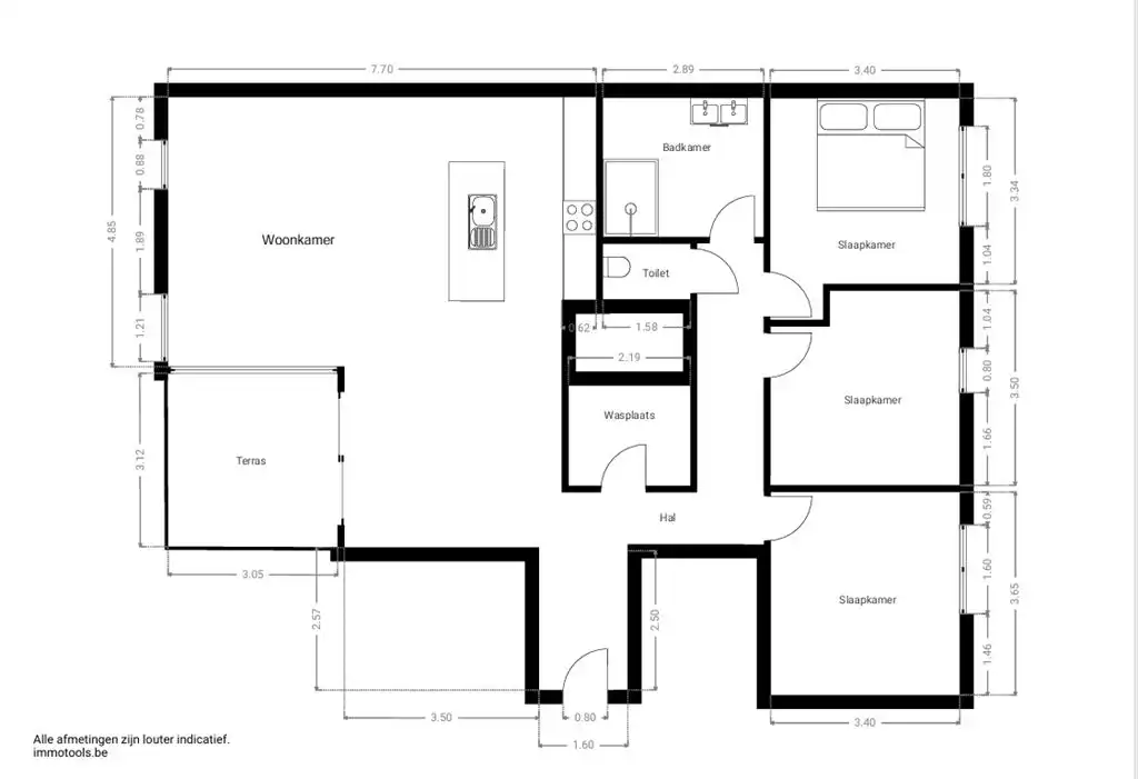 Ruim 3-slaapkamer appartement met luxe afwerking foto 16