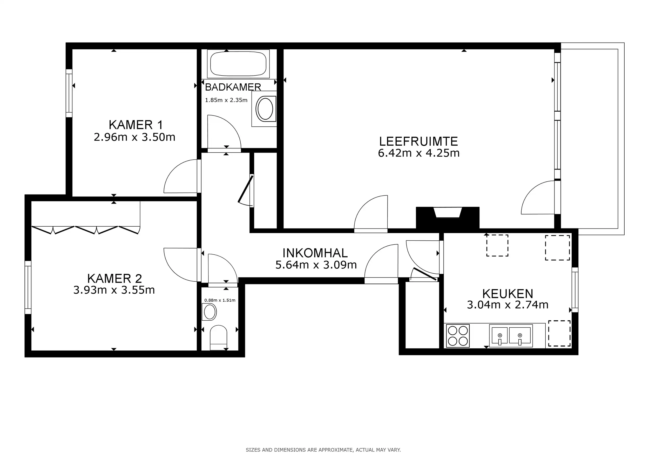 2-slaapkamerappartement op 2de verdieping in Lebbeke foto 11