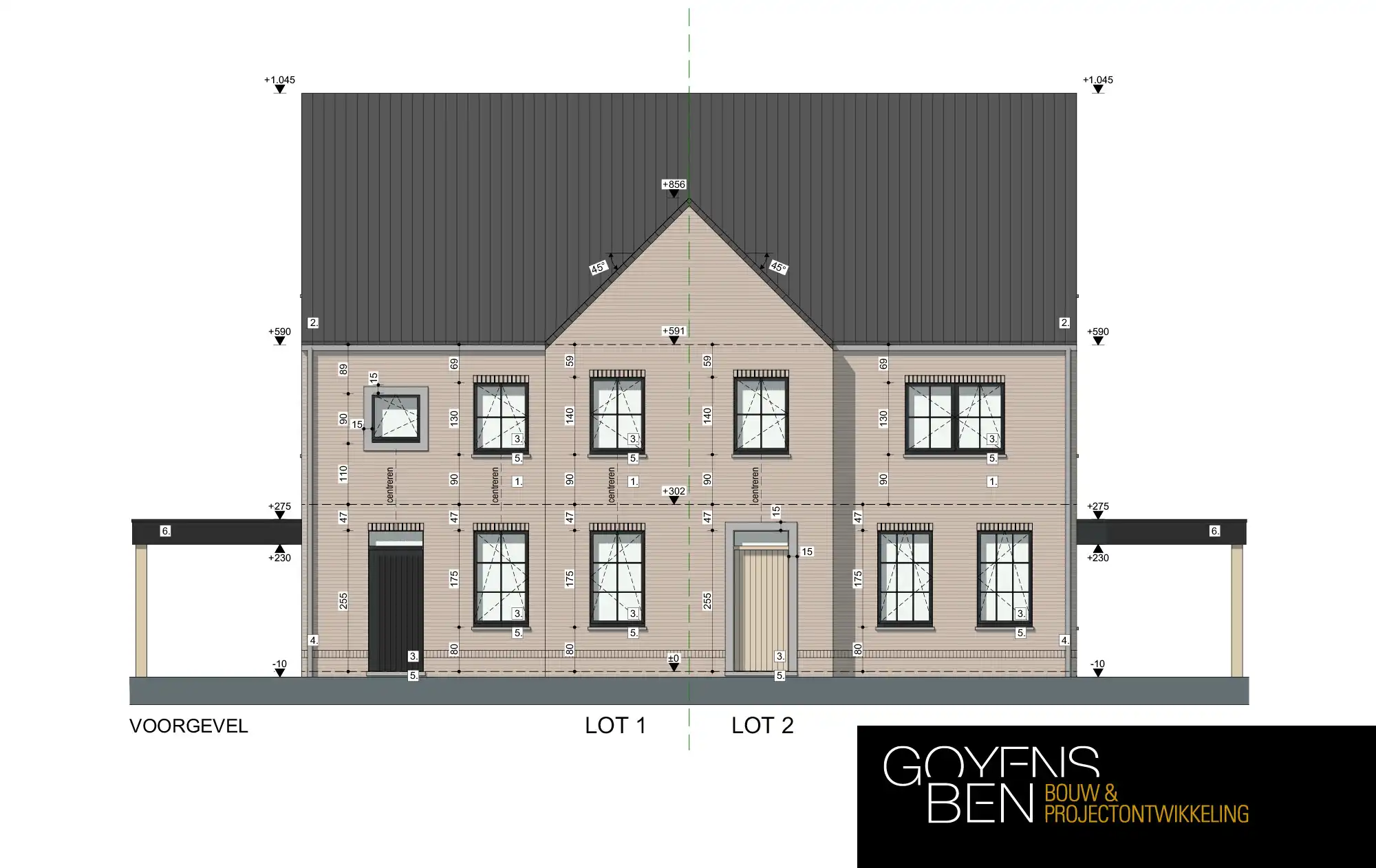 TE KOOP: Twee halfopen nieuwbouwwoningen op ruime percelen tot 6a 65ca in Gerdingen (Bree) foto {{pictureIndex}}