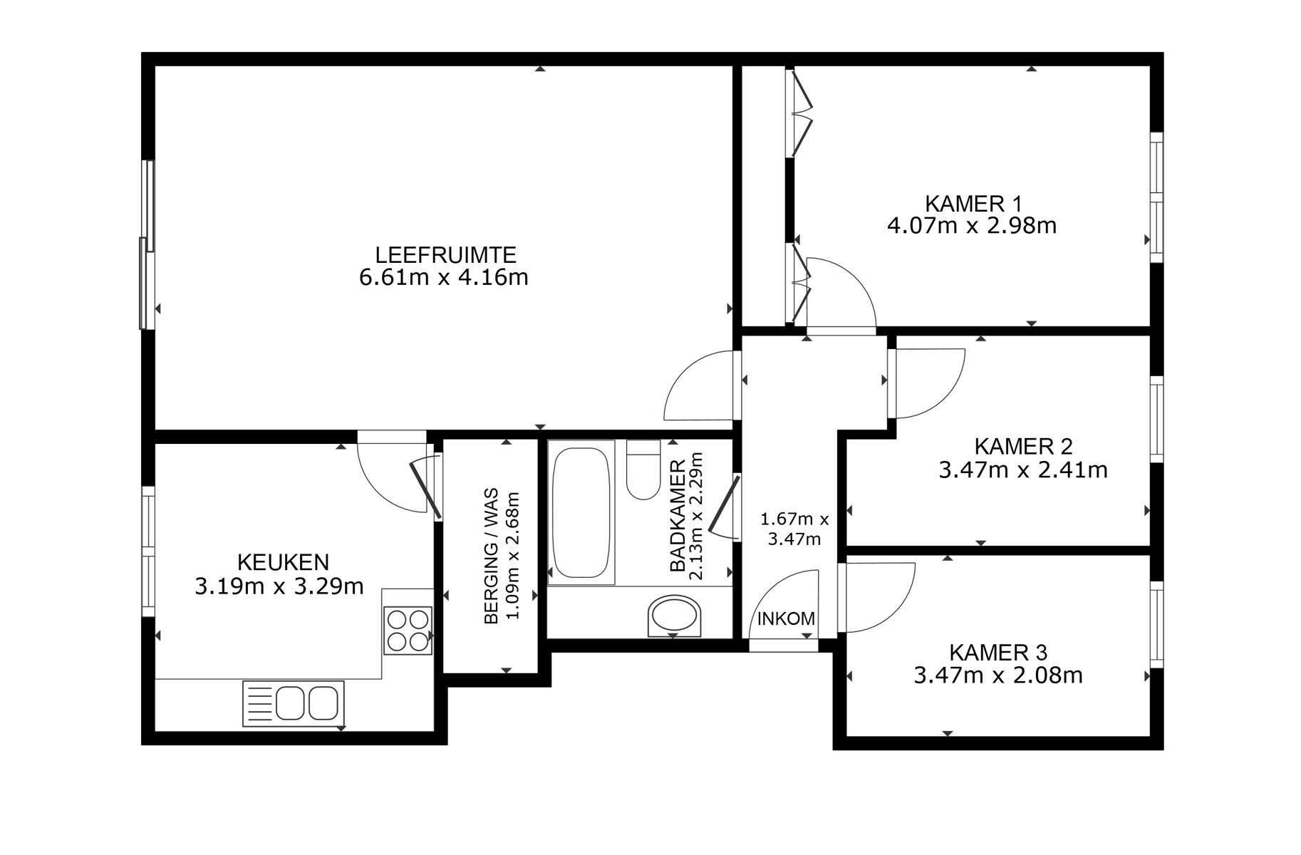 Ruim 3-slaapkamer appartement met garage in Lochristi foto 11