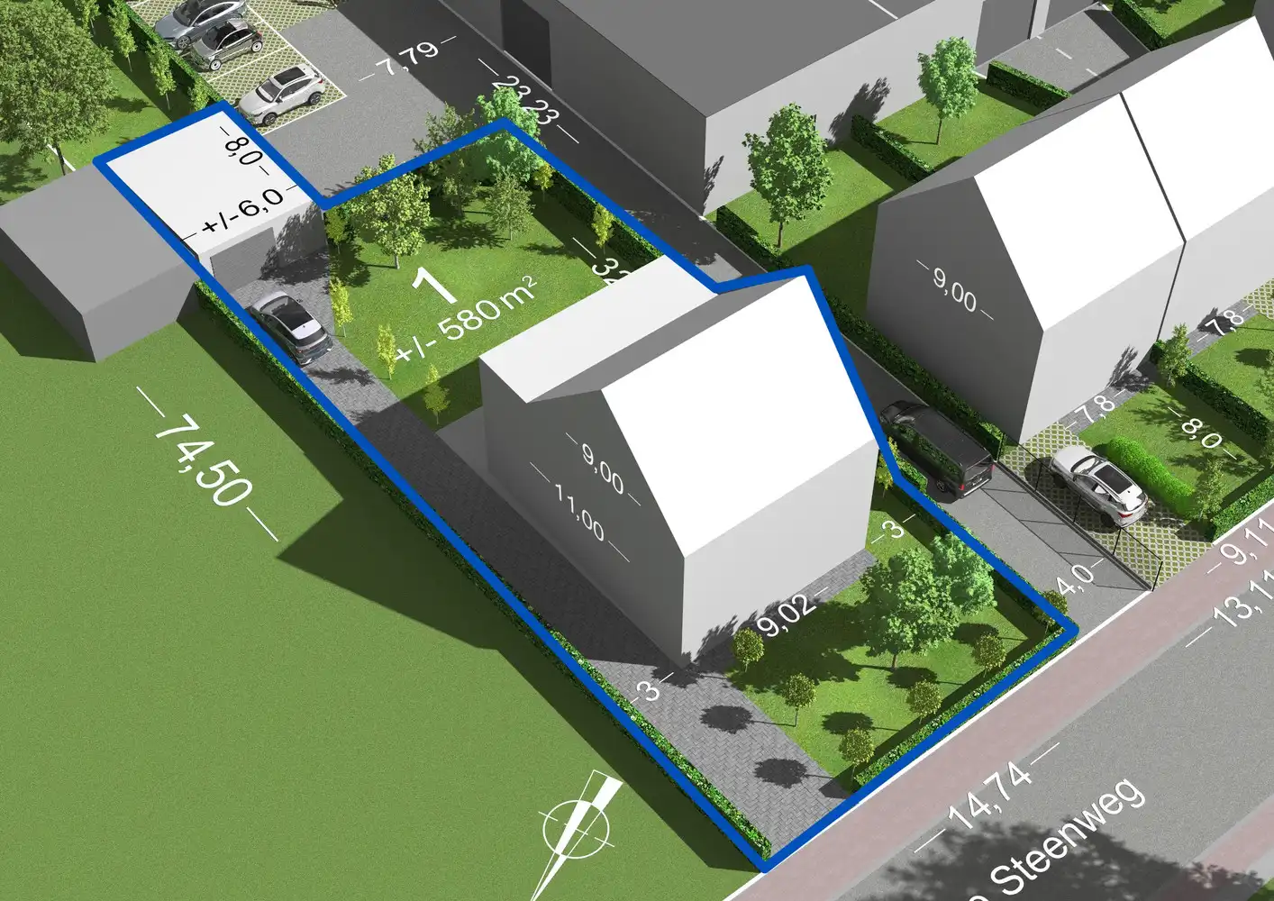 Bouwgrond voor Vrijstaande Woning + Garage / Bijgebouw foto 3