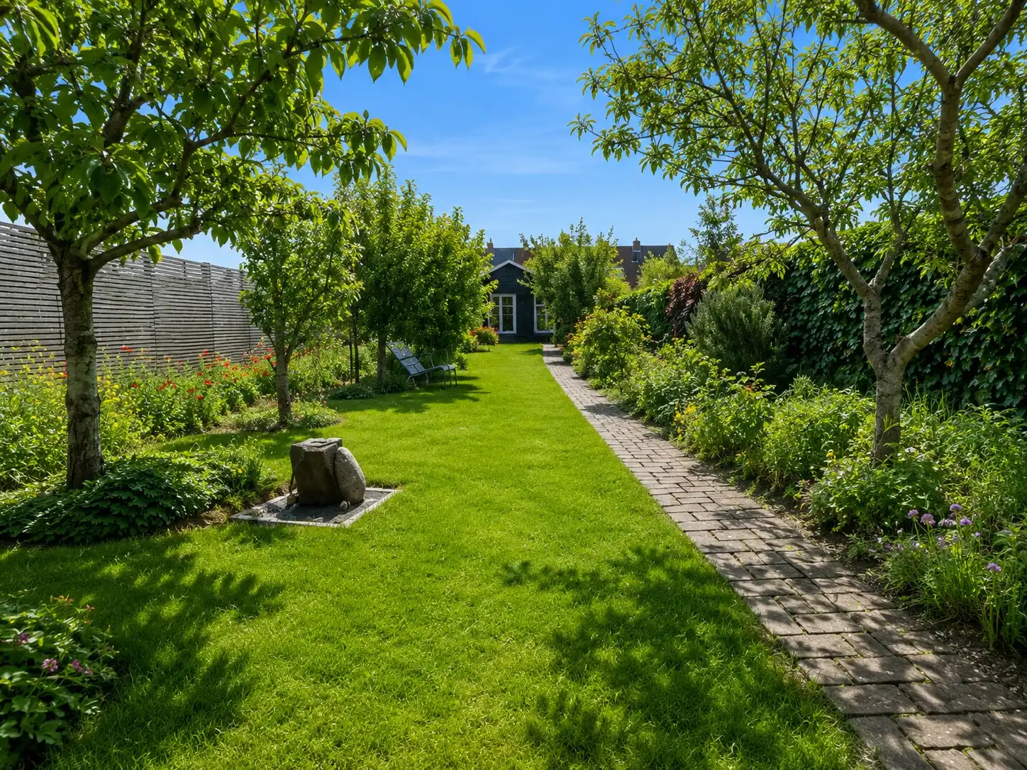 Gezellig gelijkvloers appartement met tuin aan zee in De Haan. foto {{pictureIndex}}