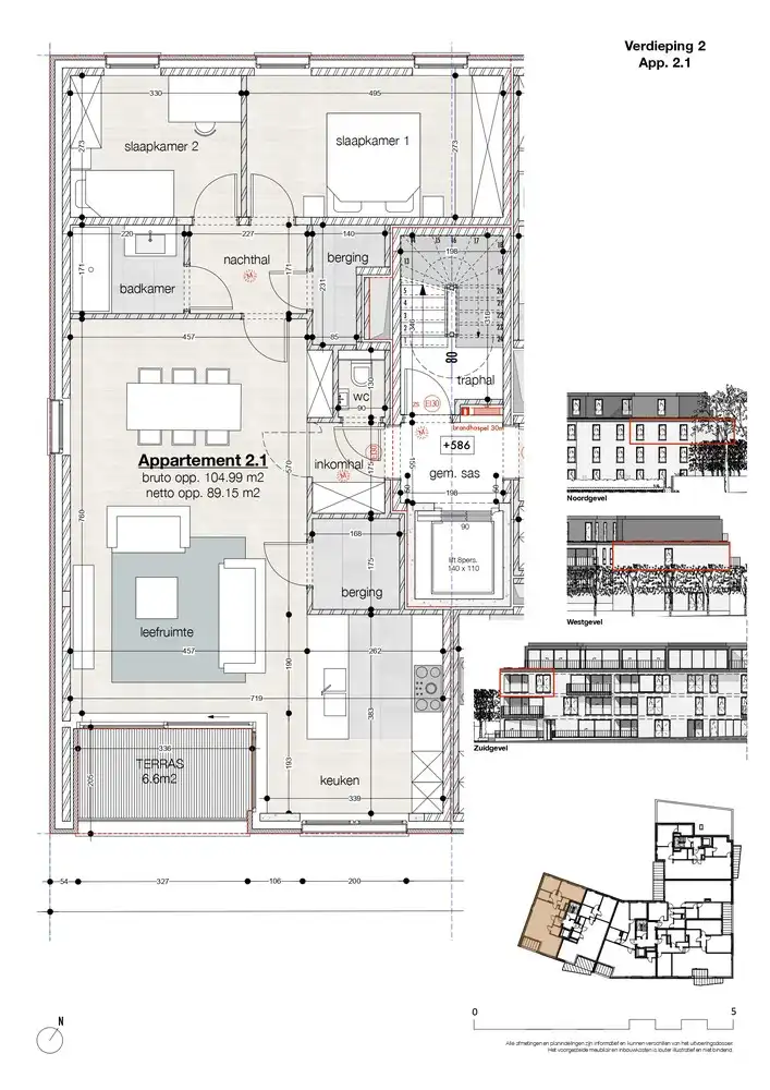 Mooie 2-slaapkamerappartement van 89 m² op het 2de verdiep – Residentie Sint Amandus foto 5