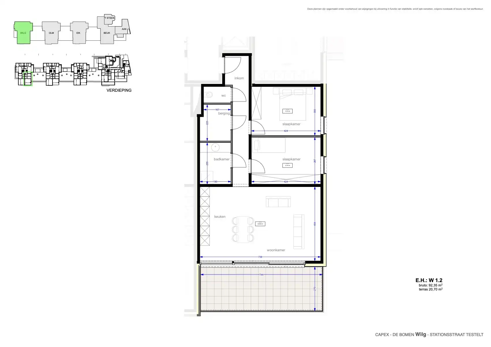 Ruim appartement 2 slpk met prachtig terras foto 3