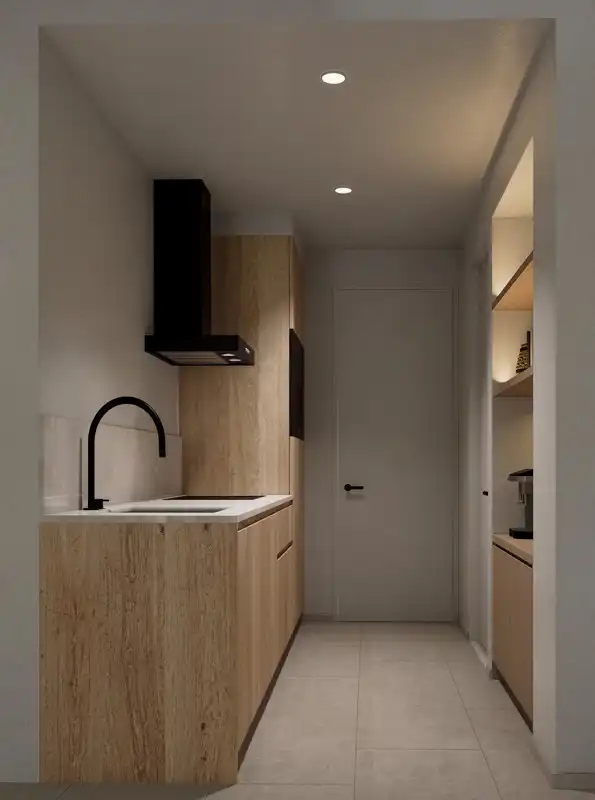 Nieuwbouw gelijkvloerse studio met 1 slaapkamer, ruim terras en topligging in Koksijde. foto 7