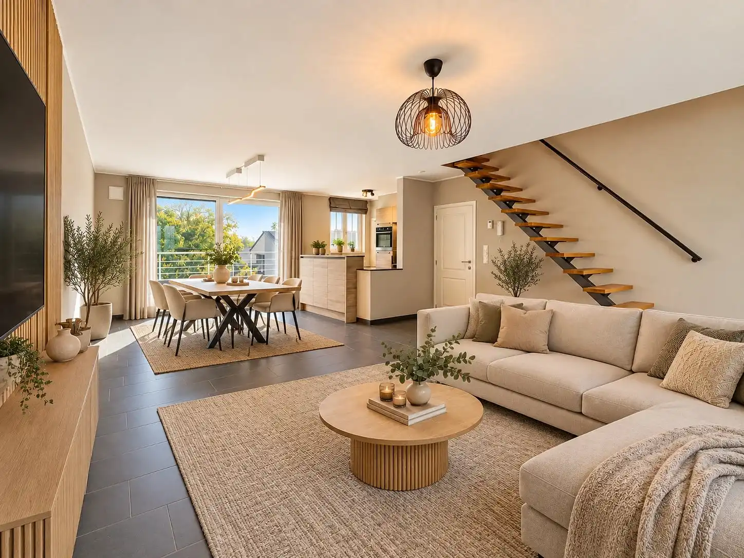 Zeer ruim duplex appartement met mogelijk 4 slaapkamers, ruim terras en garage vlakbij het centrum. foto 4