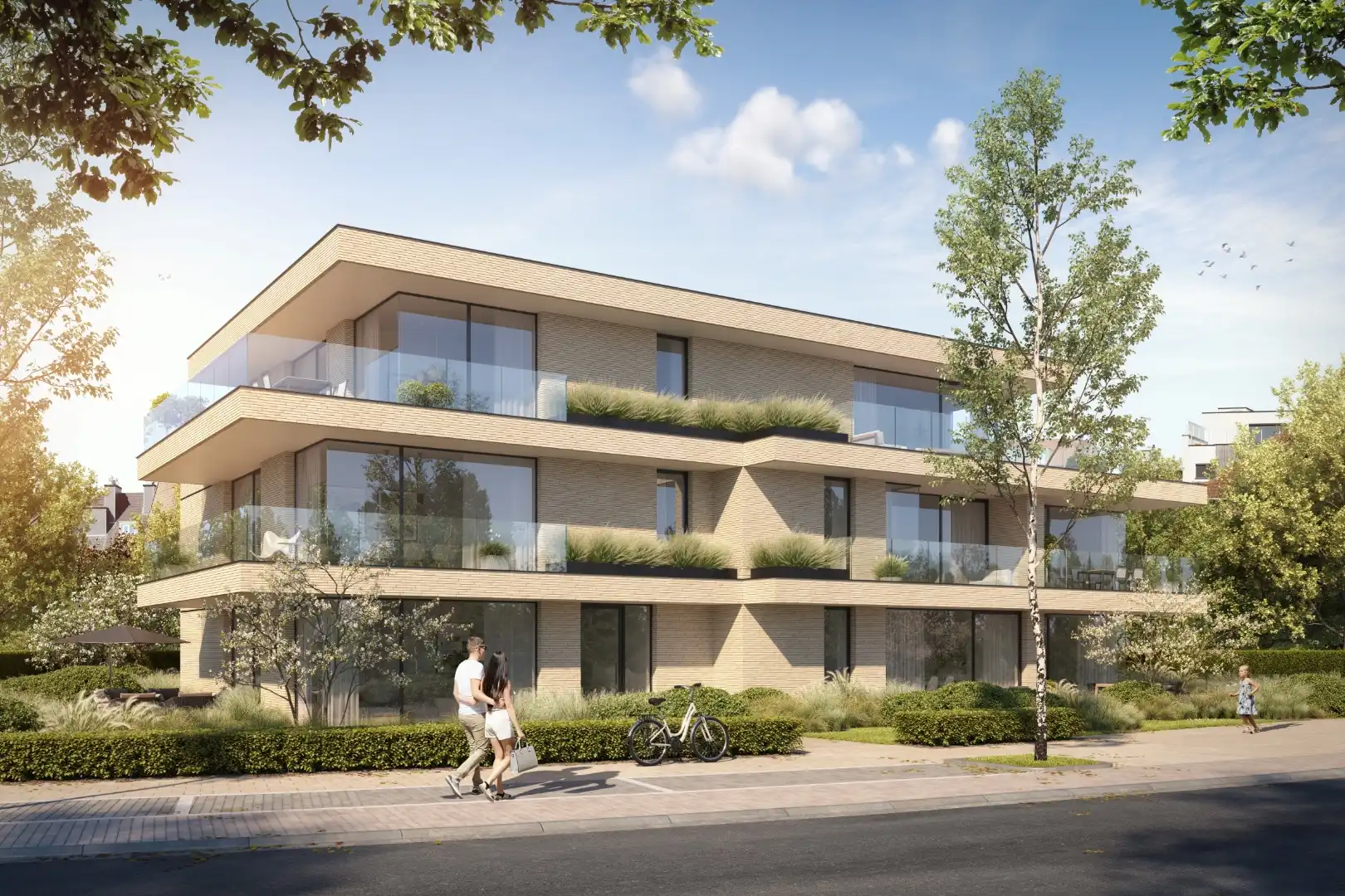 Nieuwbouw residentie i/h centrum van Koksijde. foto {{pictureIndex}}