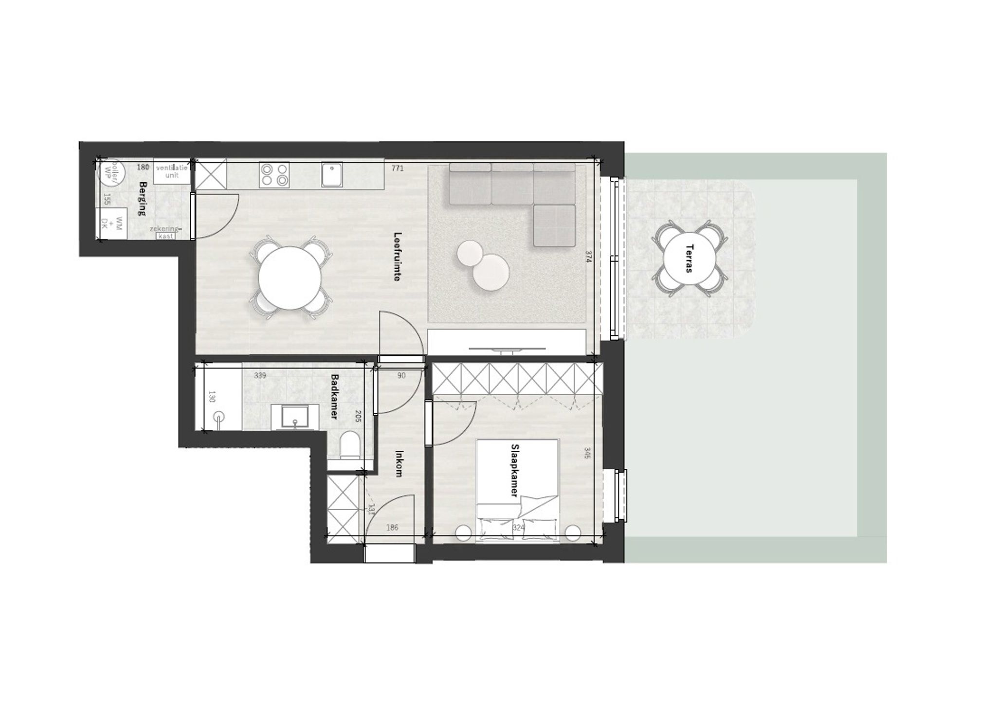 Gelijkvloers appartement met tuin. 6% BTW mogelijk!  foto 4