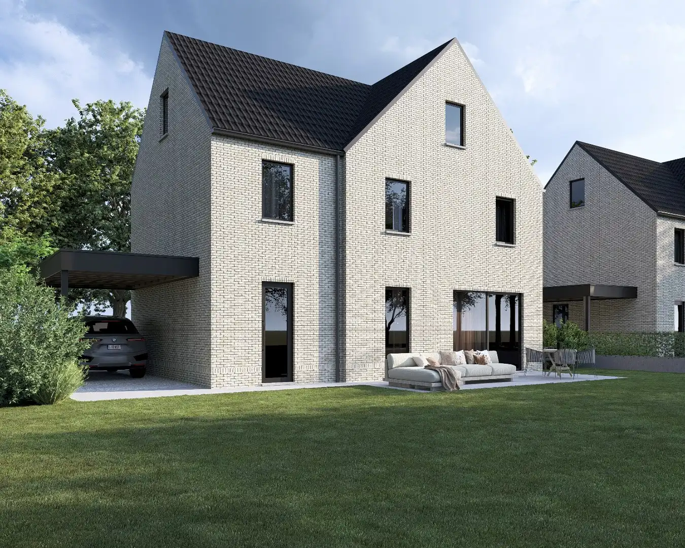 Nieuwbouwproject van 2 vrijstaande nieuwbouwwoningen op percelen van 6are en 6a22ca op een rustige locatie te Neeroeteren!  foto 8