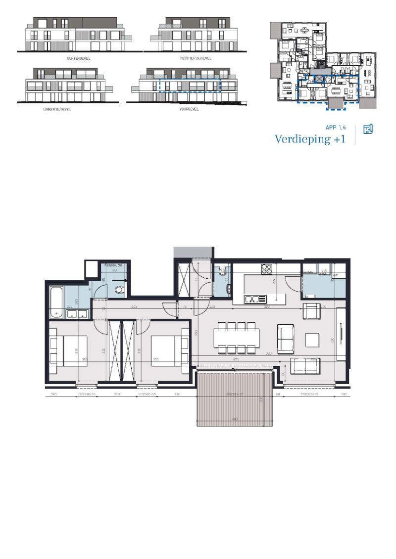 Denderleeuw, Anjelierenlaan - Steenweg - Fase 3 (Anjelierenlaan) - appartementen: Lot 12A/1.4 foto 3