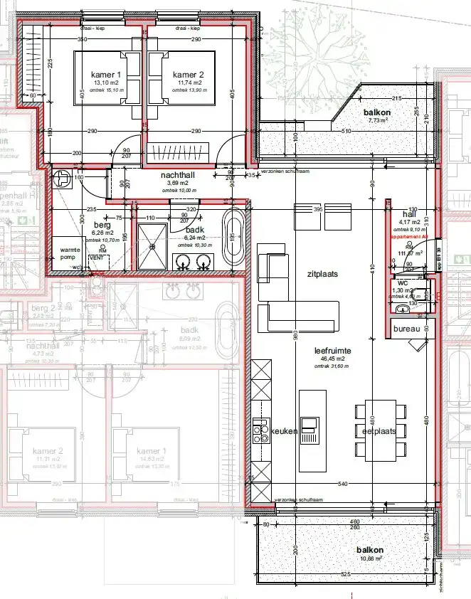 2e VERDIEP - Nieuwbouw PENTHOUSE - 2 terrassen & 2 grote kamers ! foto 2