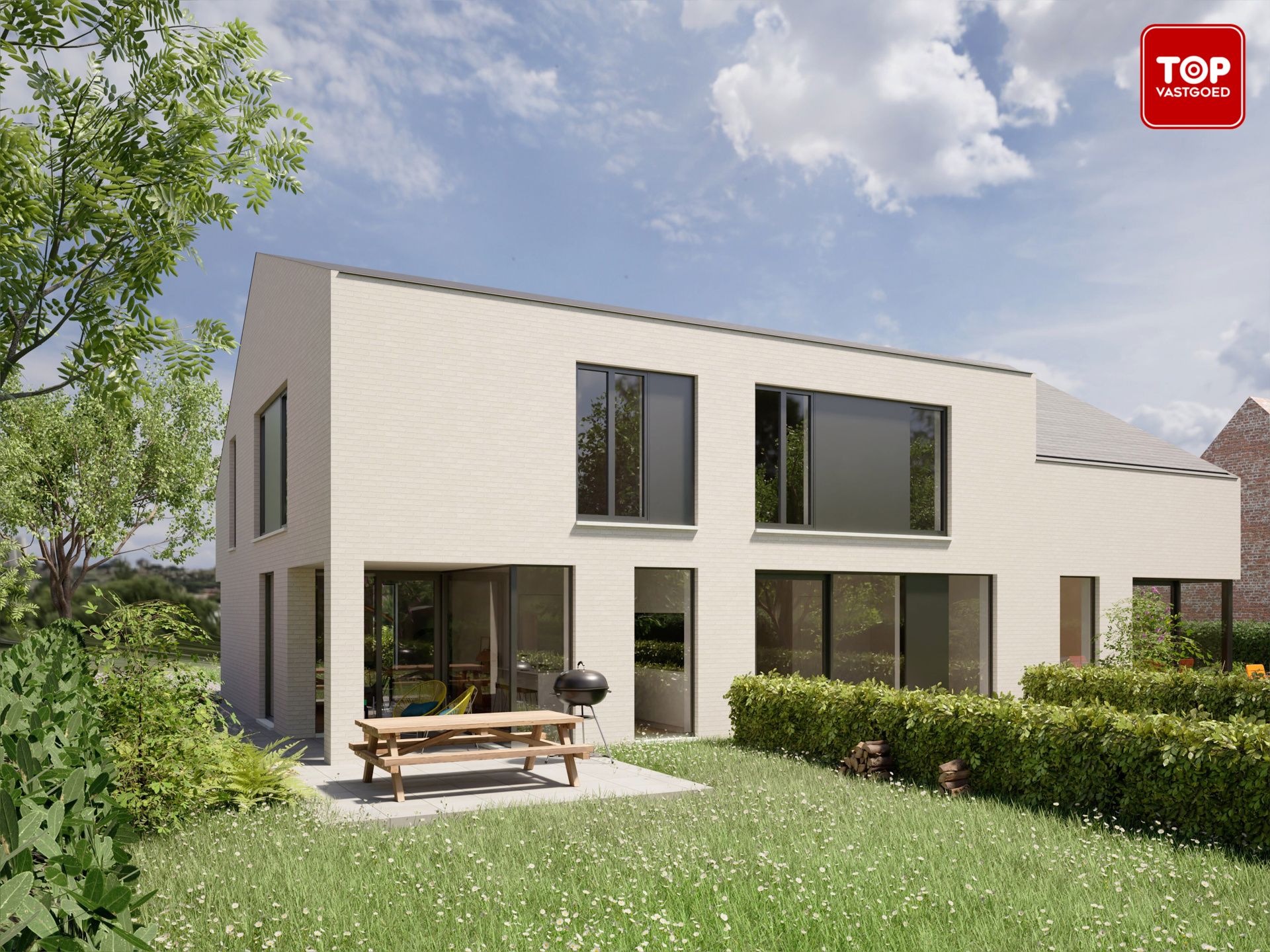 Moderne halfopen nieuwbouw, top locatie in de Gentse rand foto 14