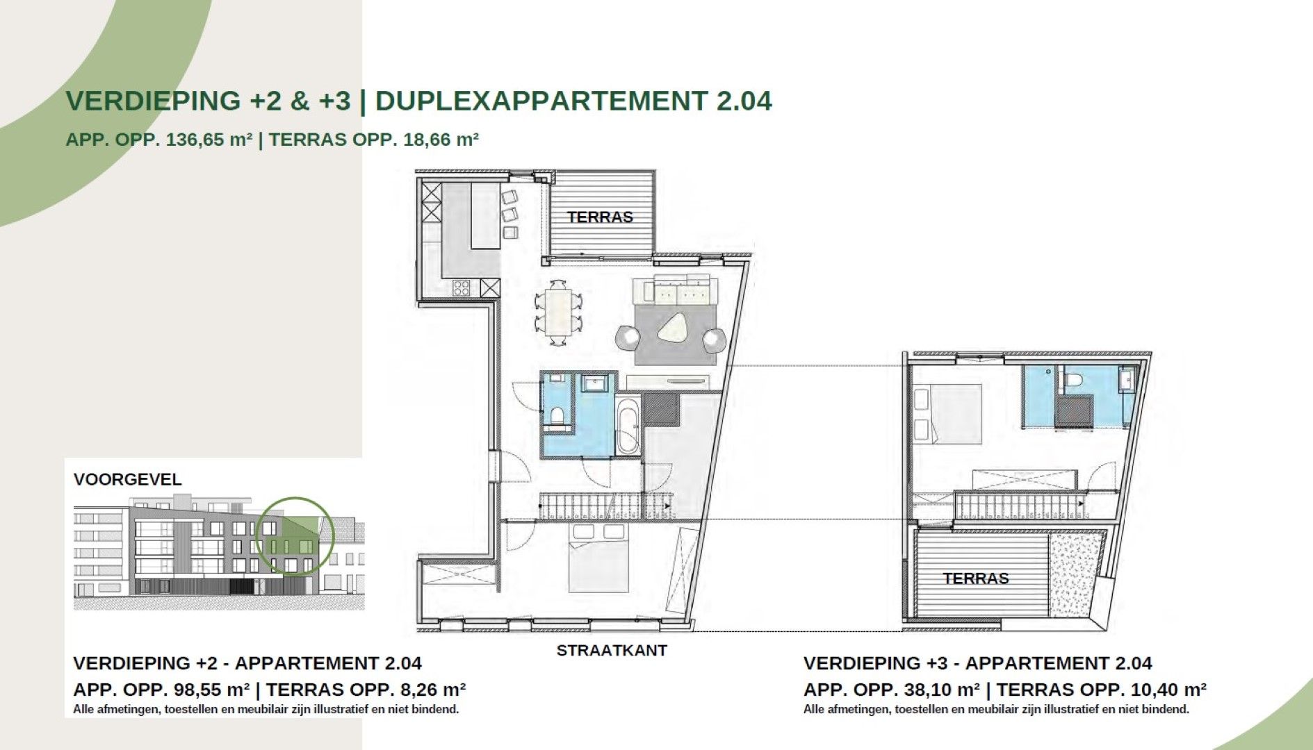 STIJLVOL WONEN IN HET HART VAN AALST: LUXUEUS DUPLEX BEN APPARTEMENT MET 2 SLAAPKAMERS EN TERRAS (2e en 3e VERDIEPING).   foto 5