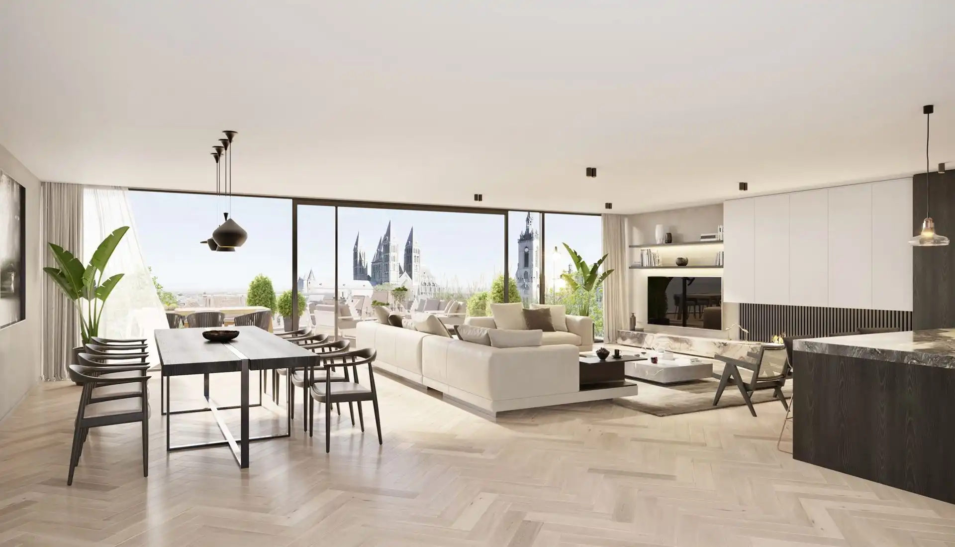 Luxe-app. met zuidgerichte terrassen, pal in het centrum! foto {{pictureIndex}}