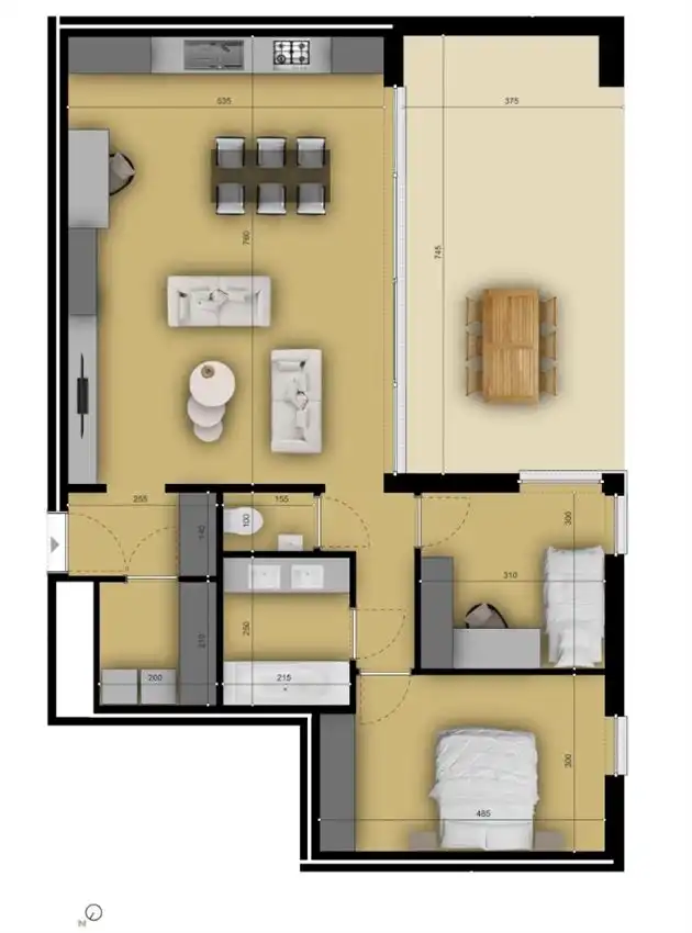 40m² leefruimte, slpk. van 15m²,ZWterras 28m² foto 2